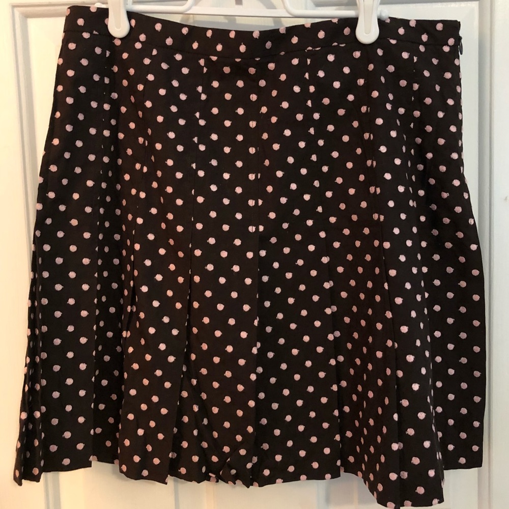 Pleated Polka Dot Skirt